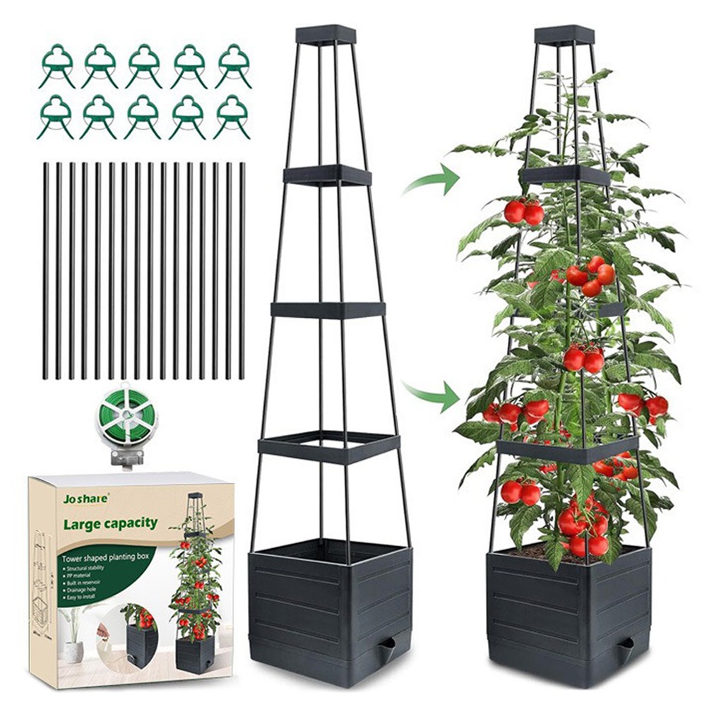 Self-Watering Planter - Caixa de Plantio Elevada com Treliça