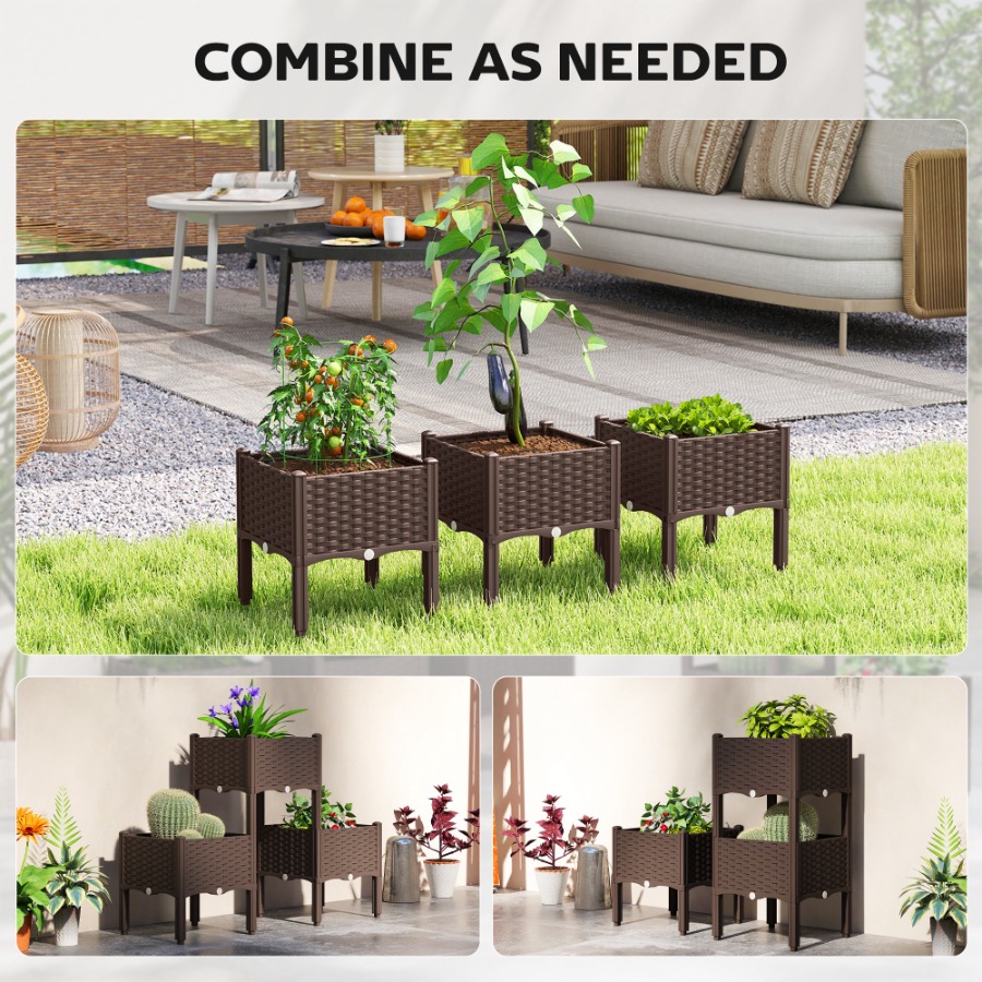 Canteiro elevado de plástico c - Self-Watering Planter avaliação e preço