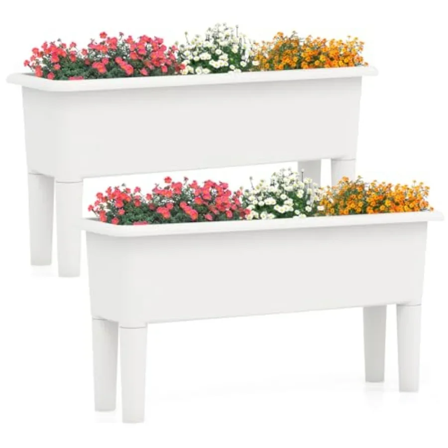 Conjunto de 2 canteiros elevad - Self-Watering Planter avaliação e preço