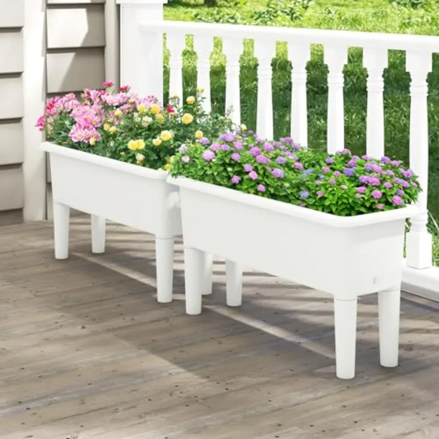 Conjunto de 2 canteiros elevad - Self-Watering Planter avaliação e preço