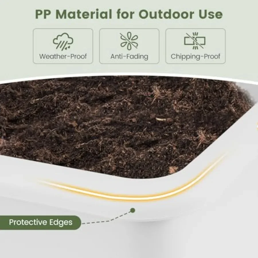 Conjunto de 2 canteiros elevad - Self-Watering Planter avaliação e preço