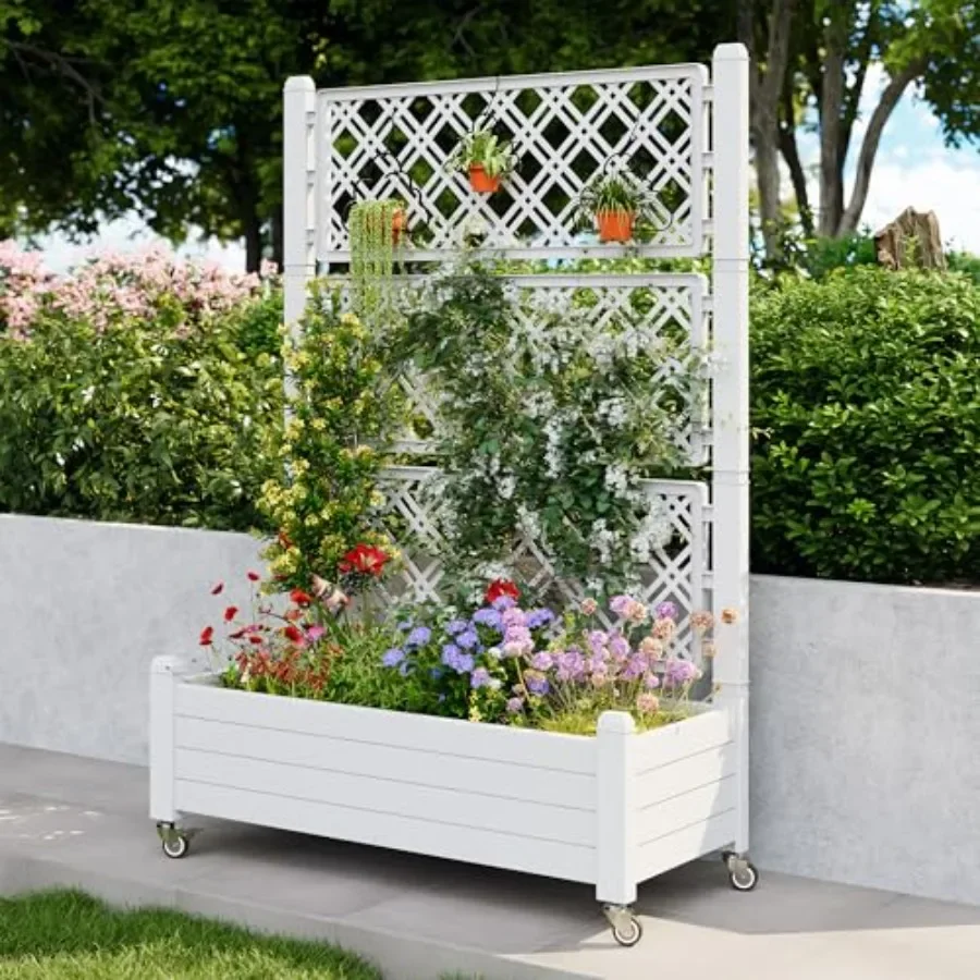 Canteiro elevado com treliça,  - Self-Watering Planter avaliação e preço