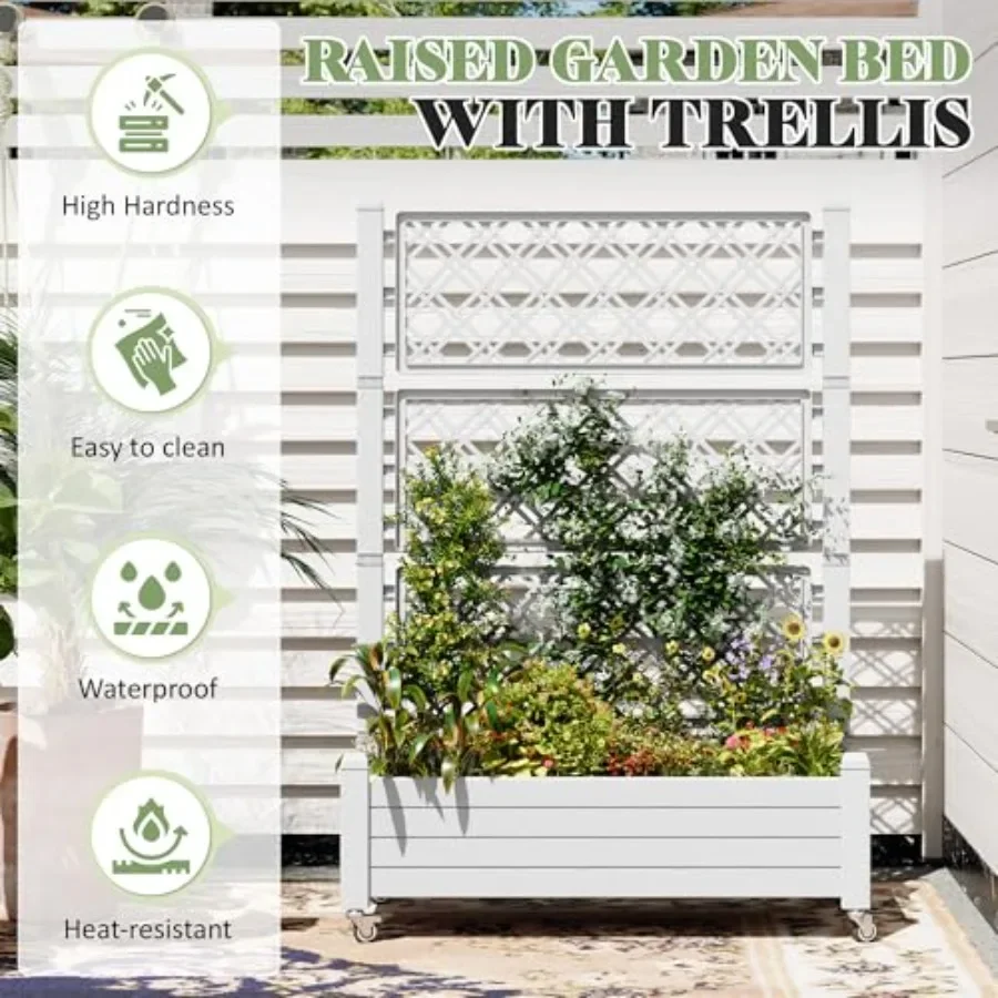 Canteiro elevado com treliça,  - Self-Watering Planter avaliação e preço