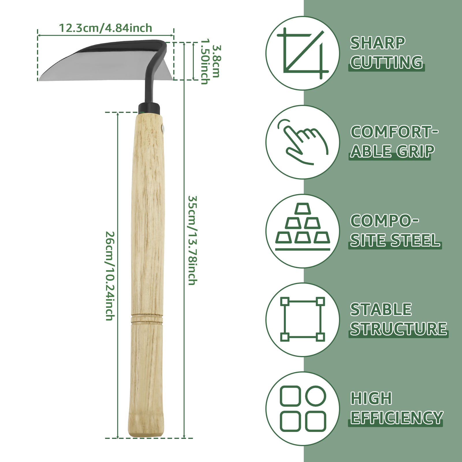Foice de capina japonesa, cabo - Gardening Hand Tools Japanese avaliação e preço